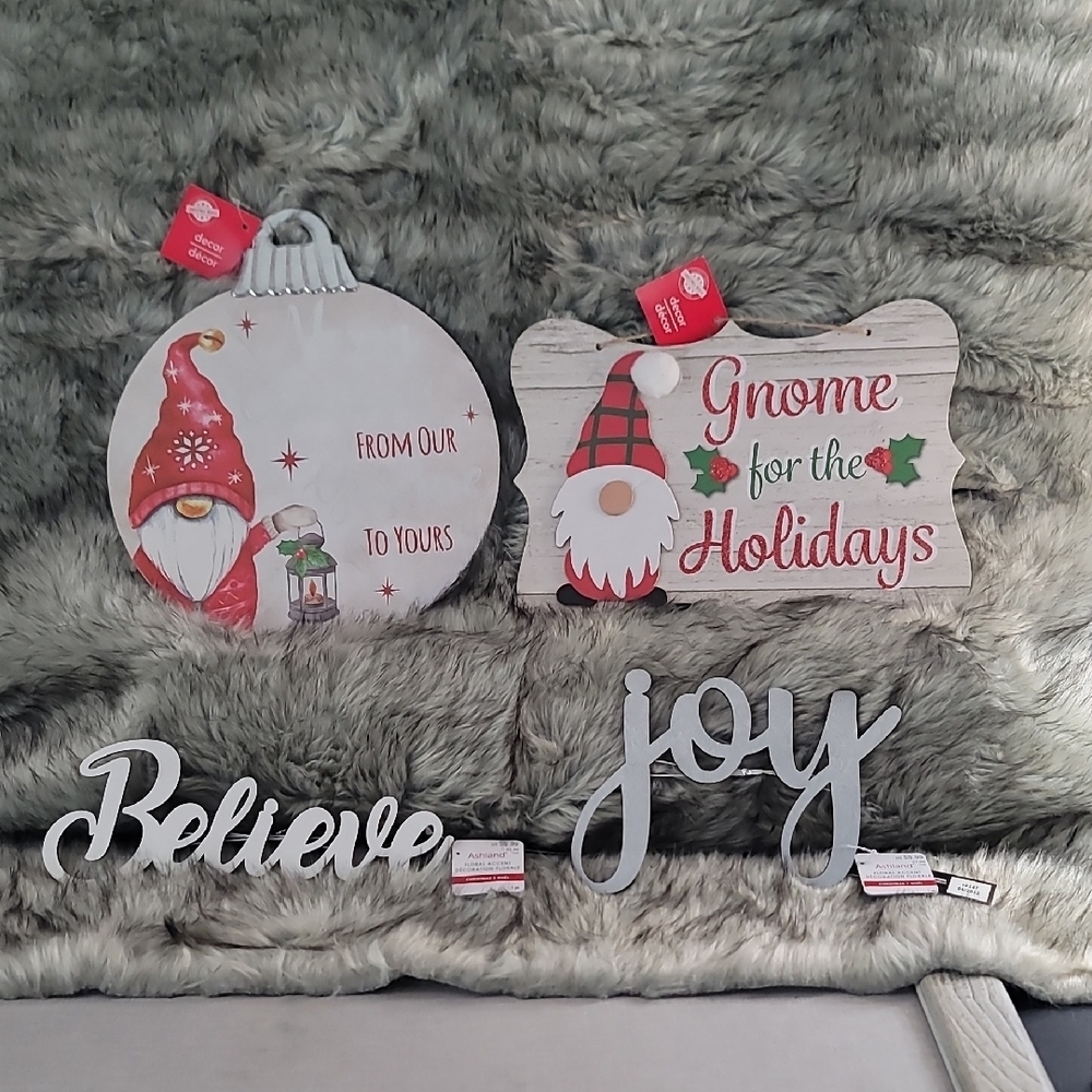 Holiday  Gnome Wall Decor Set - Red, White, and Green